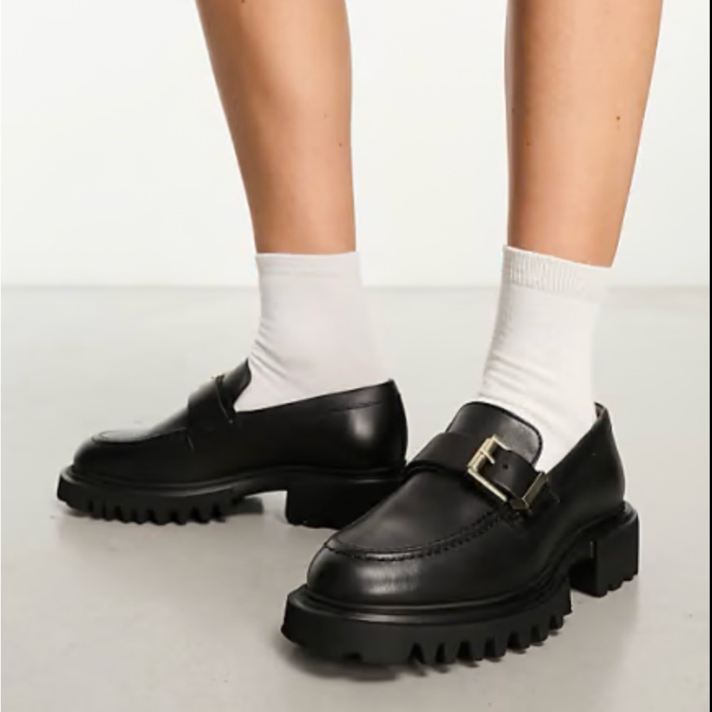 Black Leather Loafers